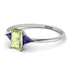Emerald Cut Peridot With Triangles Ring - Remi No. 715 image 3
