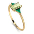 Emerald Cut Peridot With Triangles Ring - Remi No. 704 image 2