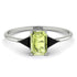 Emerald Cut Peridot With Triangles Ring - Remi No. 709 image 1