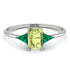 Emerald Cut Peridot With Triangles Ring - Remi No. 706 image 1