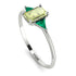 Emerald Cut Peridot With Triangles Ring - Remi No. 706 image 2
