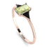 Emerald Cut Peridot With Triangles Ring - Remi No. 708 image 2
