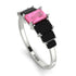 Emerald Cut Pink Moissanite Geometrical Ring - Briella No. 809 image 2