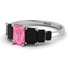 Emerald Cut Pink Moissanite Geometrical Ring - Briella No. 809 image 3