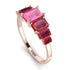 Emerald Cut Pink Moissanite Geometrical Ring - Briella No. 811 image 2