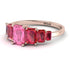 Emerald Cut Pink Moissanite Geometrical Ring - Briella No. 811 image 3