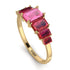 Emerald Cut Pink Moissanite Geometrical Ring - Briella No. 810 image 2