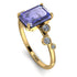 Emerald Cut Tanzanite Ring With Bezel - Alina No. 201 image 3