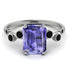 Emerald Cut Tanzanite Ring With Bezel - Alina No. 209 image 1