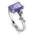Emerald Cut Tanzanite Ring With Bezel - Alina No. 203 image 3