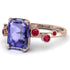 Emerald Cut Tanzanite Ring With Bezel - Alina No. 211 image 2