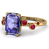 Emerald Cut Tanzanite Ring With Bezel - Alina No. 210 image 2