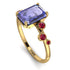 Emerald Cut Tanzanite Ring With Bezel - Alina No. 210 image 3
