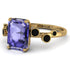 Emerald Cut Tanzanite Ring With Bezel - Alina No. 207 image 2