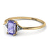 Emerald Cut Tanzanite With Triangles Ring - Remi No. 201 image 3