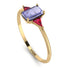 Emerald Cut Tanzanite With Triangles Ring - Remi No. 210 image 2