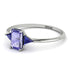 Emerald Cut Tanzanite With Triangles Ring - Remi No. 215 image 3