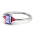 Emerald Cut Tanzanite With Triangles Ring - Remi No. 212 image 3
