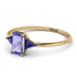 Emerald Cut Tanzanite With Triangles Ring - Remi No. 213 image 3
