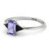 Emerald Cut Tanzanite With Triangles Ring - Remi No. 209 image 3