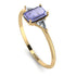 Emerald Cut Tanzanite With Triangles Ring - Remi No. 201 image 2