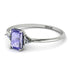 Emerald Cut Tanzanite With Triangles Ring - Remi No. 203 image 3