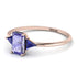 Emerald Cut Tanzanite With Triangles Ring - Remi No. 214 image 3