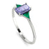 Emerald Cut Tanzanite With Triangles Ring - Remi No. 206 image 2