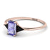 Emerald Cut Tanzanite With Triangles Ring - Remi No. 208 image 3