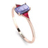 Emerald Cut Tanzanite With Triangles Ring - Remi No. 211 image 2