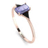 Emerald Cut Tanzanite With Triangles Ring - Remi No. 208 image 2