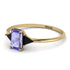 Emerald Cut Tanzanite With Triangles Ring - Remi No. 207 image 3