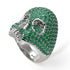 Emerald-Encrusted Skull Men's Fashion Ring - Jules No. 6 image 3