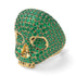 Emerald-Encrusted Skull Men's Fashion Ring - Jules No. 4 image 3
