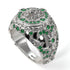 Emerald Royal Lion Men Signet Ring - Terry No. 6 image 1