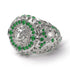 Emerald Royal Lion Men Signet Ring - Terry No. 6 image 2