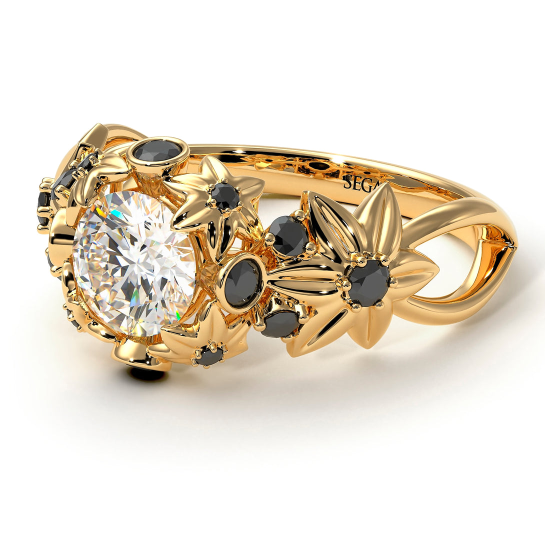 Flowers And Branches Diamond Ring - Katherine no. 25