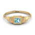 Geometric Princess Cut Aquamarine Ring - Everleigh No. 401 image 1