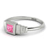 Geometric Princess Cut Pink Moissanite Ring - Everleigh No. 803 image 2