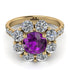 Glamorous Amethyst Halo Engagement Ring - Amaya No. 301 image 2