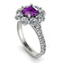 Glamorous Amethyst Halo Engagement Ring - Amaya No. 303 image 4