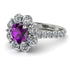 Glamorous Amethyst Halo Engagement Ring - Amaya No. 303 image 1