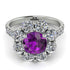 Glamorous Amethyst Halo Engagement Ring - Amaya No. 303 image 2
