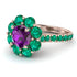 Glamorous Amethyst Halo Engagement Ring - Amaya No. 305 image 1
