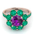 Glamorous Amethyst Halo Engagement Ring - Amaya No. 305 image 2