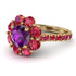 Glamorous Amethyst Halo Engagement Ring - Amaya No. 310 image 1