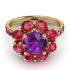 Glamorous Amethyst Halo Engagement Ring - Amaya No. 310 image 3