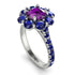 Glamorous Amethyst Halo Engagement Ring - Amaya No. 315 image 4