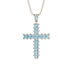 Glamorous Aquamarine Cross Pendant - Raymond No. 402 image 1