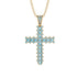 Glamorous Aquamarine Cross Pendant - Raymond No. 401 image 1